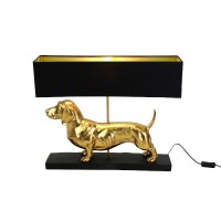 Stolní lampa -  Jezevčík Vienna black gold